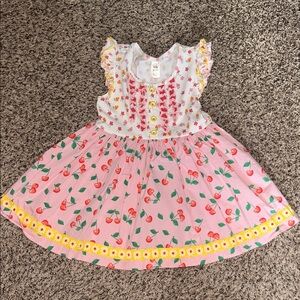 Girls size 6 Wildflowers Pink Cherry Floral Tunic- so pretty! Gorgeous details